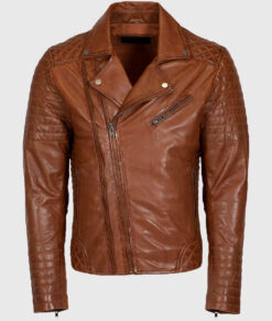 Dany Men's Brown Biker Leather Jacket