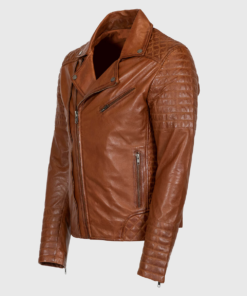 Dany Men's Brown Biker Leather Jacket