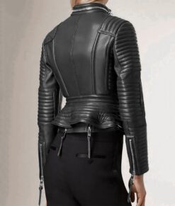 Emily Watson Lambskin Black Leather Jacket