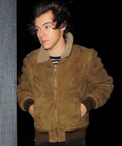 Harry Styles Suede Shearling Jacket