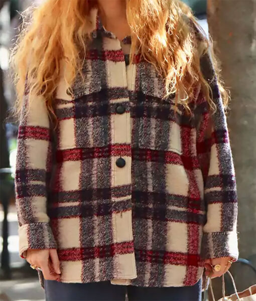 It Ends With Us 2024 Lily Boom Plaid Jacket