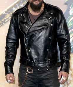 Jason Momoa Black Leather Jacket