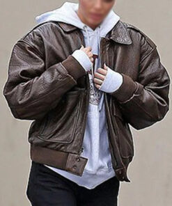 Kendall Jenner Brown Leather Jacket
