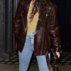 Madison Pettis Brown Leather Jacket