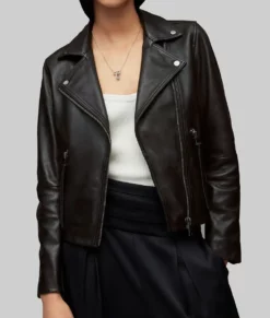 Michelle Monaghan Leather Jacket-Front View