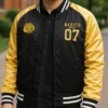Naruto Shippuden Black Varsity Jacket-Front
