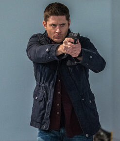 Dean Winchester Blue Jacket - Dean Supernatural Jacket | Men's Cotton Jacket - Front View