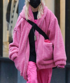 Taylor Momsen Pink Shearling Jacket | NYC Jackets