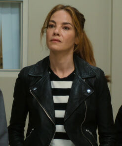 The Family Plan Michelle Monaghan Black Leather Jacket