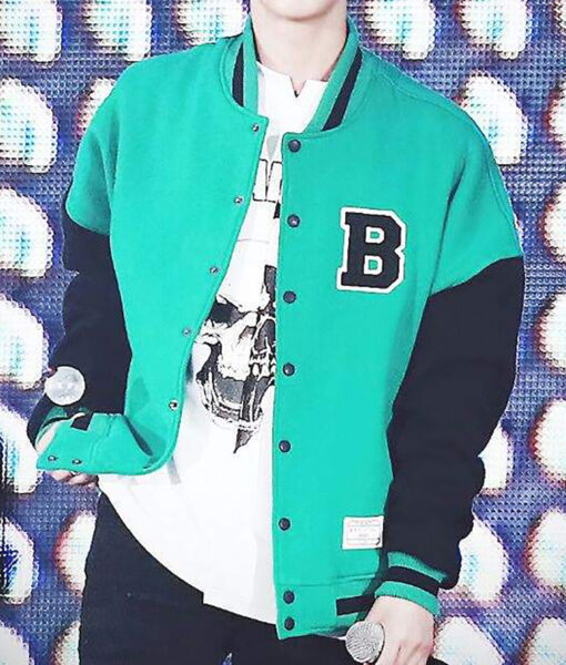 BTS Third Muster Army Green Varsity Jacket