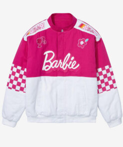 Barbie Checkered Racing Pink Jacket - Clearance Sale