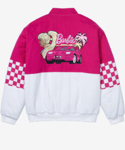 Barbie Checkered Racing Pink Jacket - Clearance Sale