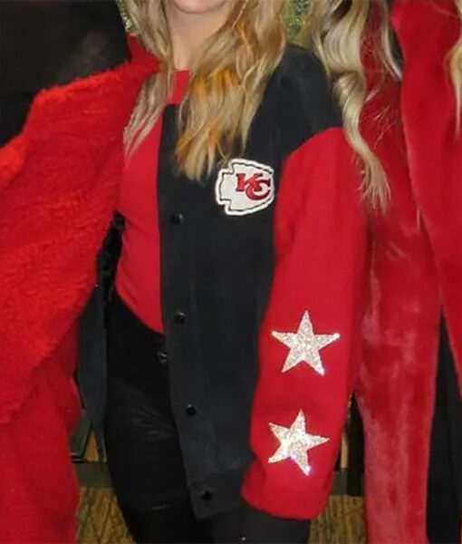 Brittany Mahomes Red Varsity Jacket