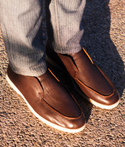 Butler Mens Brown Dress Leather Loafers-1