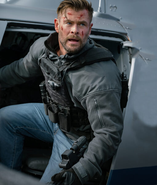 Chris Hemsworth Extraction 2 Grey Jacket - Clearance Sale