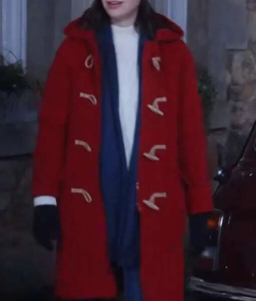 Christmas In Scotland 2023 Emma Red Hooded Coat