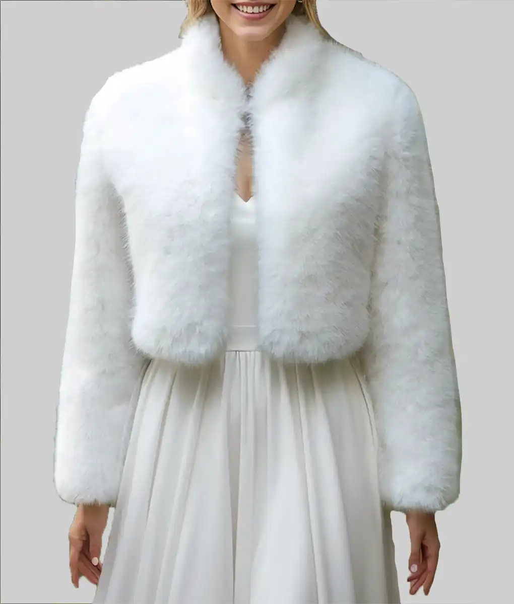 Cindly Kimberly White Fur Jacket | NYC Jackets