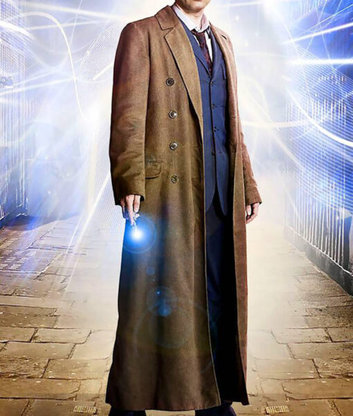 David Tennant 10th Doctor Brown Trench Coat