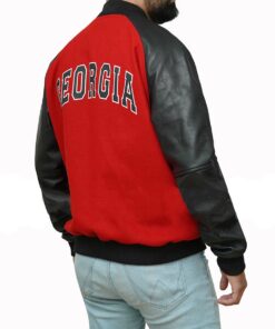 Georgia Red and Black Letterman Jacket