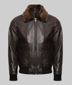 fiction tokyo ❤︎ Faux Leather Blouson Godzilla Minus One - Ryunosuke (Koichi) Brown Leather Jacket