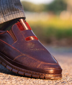 Harvey Mens Brown Leather Casual Shoes