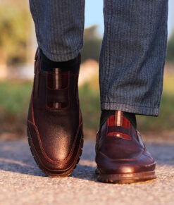 Harvey Mens Brown Leather Casual Shoes