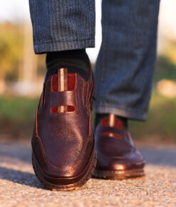 Harvey Mens Brown Leather Casual Shoes