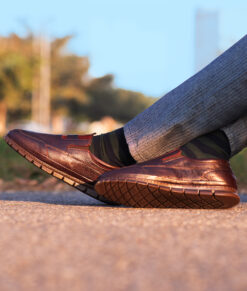 Harvey Mens Brown Leather Casual Shoes