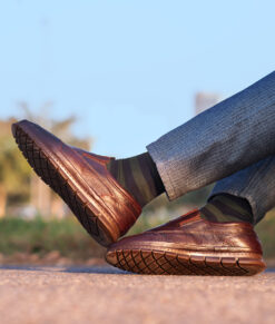 Harvey Mens Brown Leather Casual Shoes