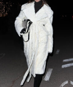 Kendall Jenner Fur White Trench Coat