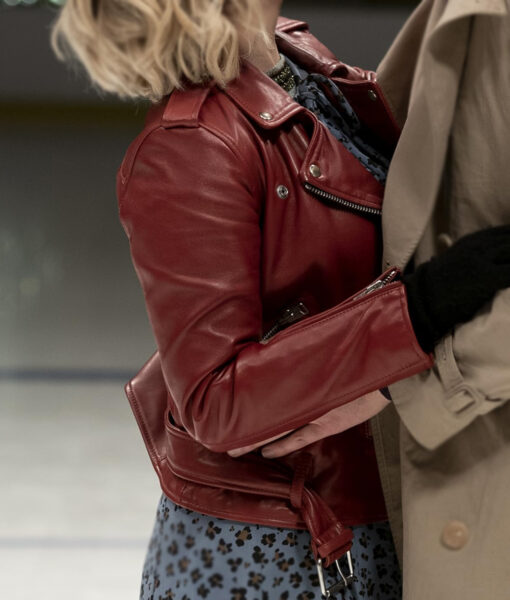 Last Christmas Emilia Clarke Red Leather Jacket