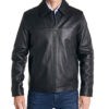 Perry Ellis Classic Men’s Leather Jacket - Clearance Sale