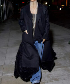 Rihanna Black Trench Coat