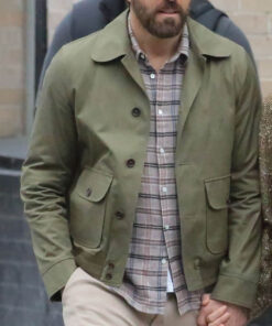 Ryan Reynolds Green Cotton Jacket