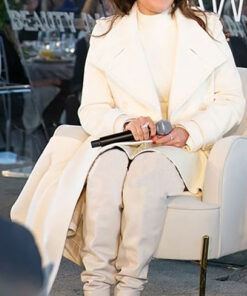 Selena Gomez White Trench Coat