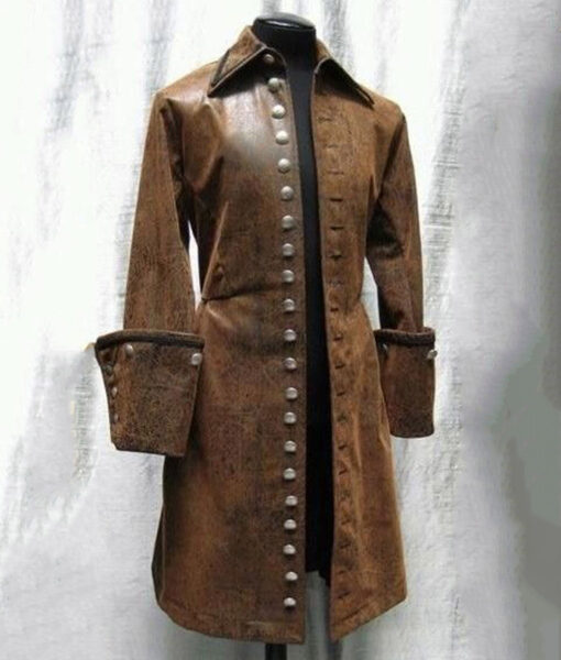 Steampunk Brown Leather Jacket - Clearance Sale