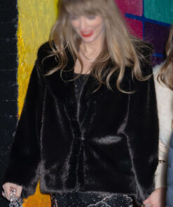 Taylor Swift Black Fur Jacket