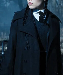 Wednesday Addams Black Trench Coat