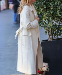 Amanda Holden Off White Long Wool Coat