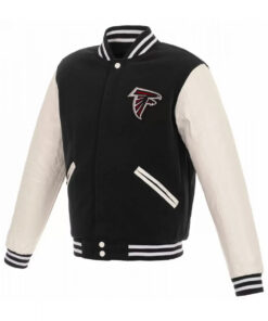 Atlanta Falcons Black & White Varsity Jacket