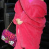 Busy Philipps Pink Fur Coat