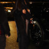 Demi Moore Black Belted Wool Coat
