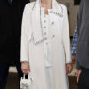 Drew Barrymore Show Lucy Hale White Long Coat