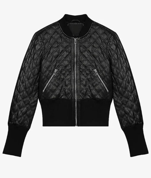 Fool Me Once Michelle Keegan Black Quilted Leather Jacket