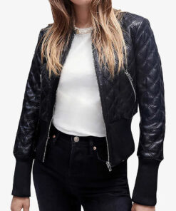 Fool Me Once Michelle Keegan Black Quilted Leather Jacket