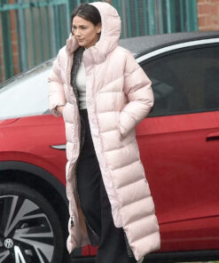 Fool Me Once Michelle Keegan Pink Puffer Coat