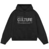 For The Culture Black Hoodie - For The Culture Crystal Hoodie | Men's Leather Hoodie - Front View