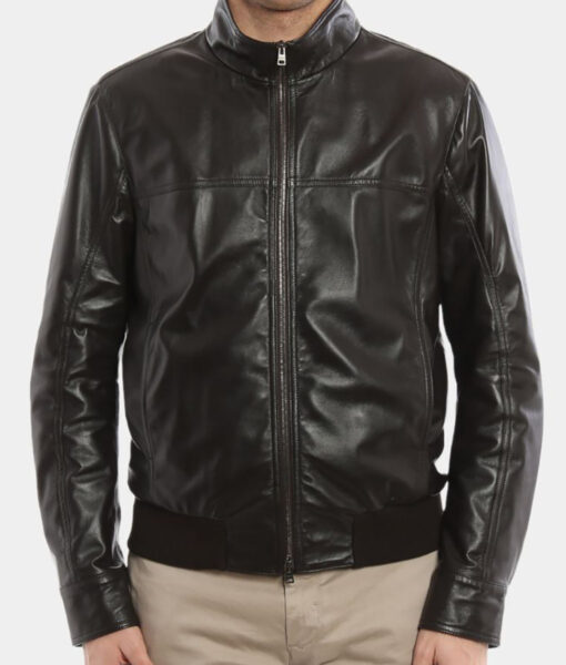 Hugo Mens Black Leather Jacket