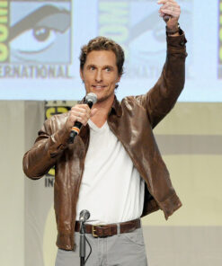 Interstellar Matthew McConaughey Brown Leather Jacket