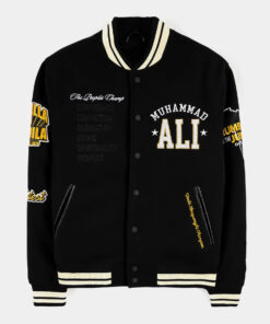 Jalen Hurts GOAT Muhammad Ali Black Varsity Jacket